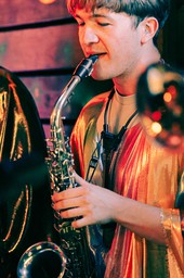 Exploding Rainbow Orchestra performer. Photo taken by Max Hudson Cao.